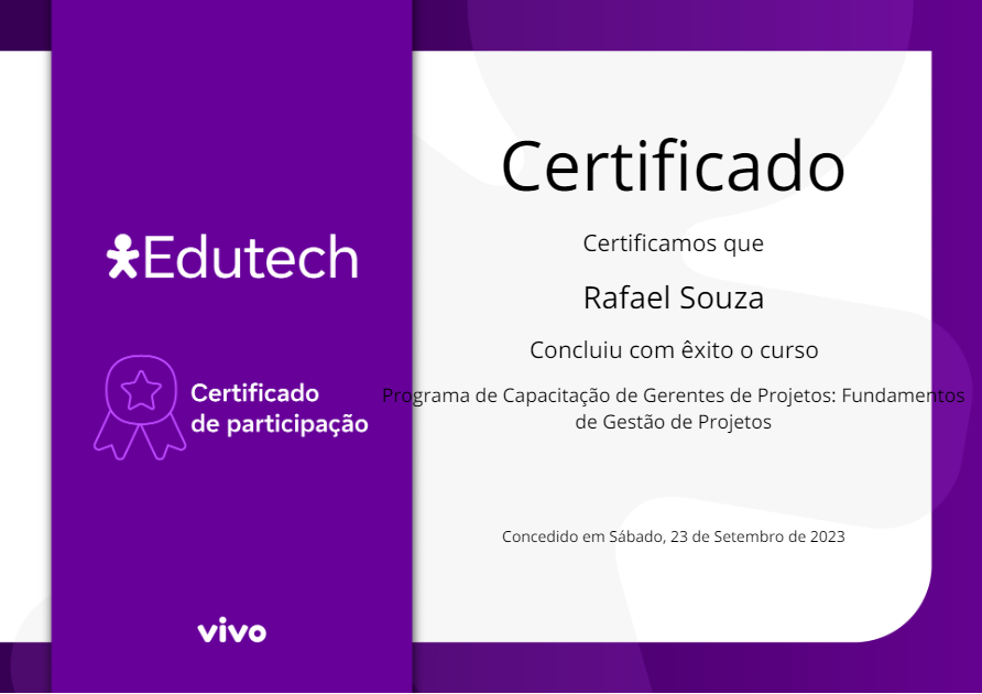 Programa de Capacitação de GPs: Fundamentos de Gestão de Projetos